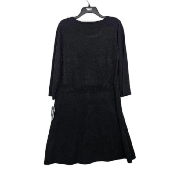 New IZ Byer XXL Sweater Dress Black Knee Legnth Long Sleeve - Picture 3 of 7